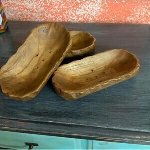 Hand Carved Wooden Soap Dish